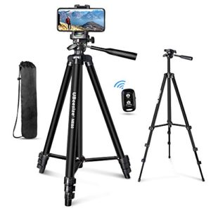 UBeesize 60” Phone Tripod with Carry Bag & Cell Phone Mount