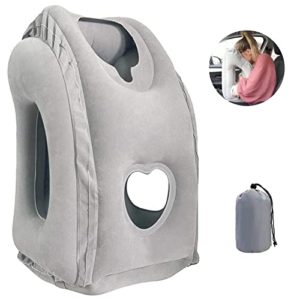 Inflatable Travel Pillow for Sleeping, Support Head, Chin