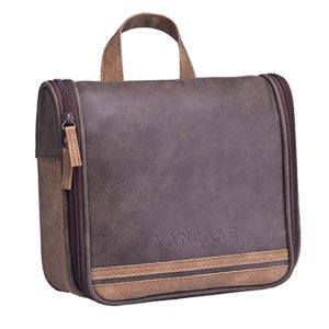 Hanging Toiletry Bag for Men VANCASE Vintage Leather