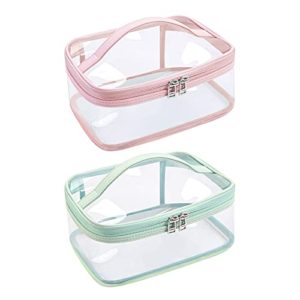 Clear Makeup Bag 2pcs Cosmetic Bags for Women