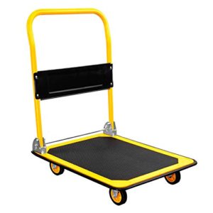 Platform Truck, Heavy Duty Foldable Flatbed with Swivel Wheels