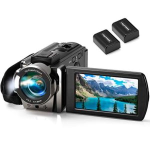 Video Camera Full HD 1080P with 2 Batteries