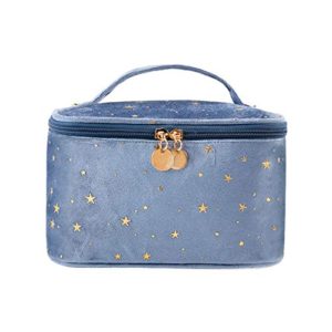 HOYOFO Velvet Makeup Bag with Handle Cosmetic Bags