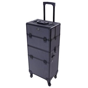 Mefeir 2-in-1 Rolling Makeup Train Case