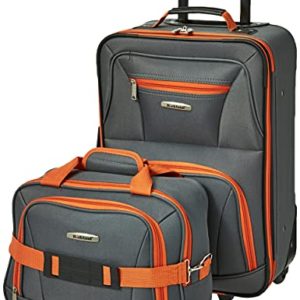 Rockland Fashion Softside Upright Luggage Set