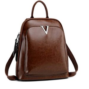 Iswee Vintage Leather Backpack for Women