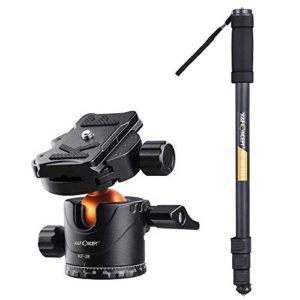 K&F Concept 4-Section 67" Compact Travel DSLR Monopod