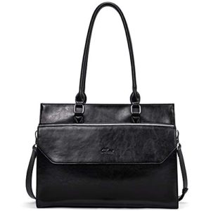 Briefcase for Women Oil Wax Leather Vintage Shoulder Bag