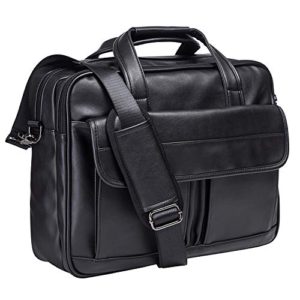 15.6 Inches Laptop Briefcase Leather Messenger Bag