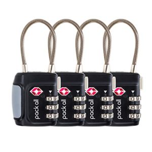 pack all TSA Approved Cable Luggage Locks