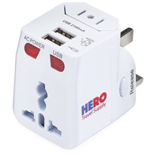 Hero Universal Travel Adapter (2 USB Ports)