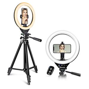 UBeesize 10’’ LED Ring Light with Stand and Phone Holder