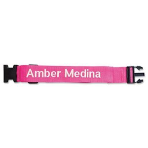 Personalized Pink Luggage Strap