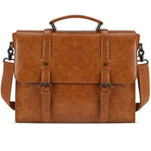 Leather Mens Messenger Bag Vintage 15.6 Inch