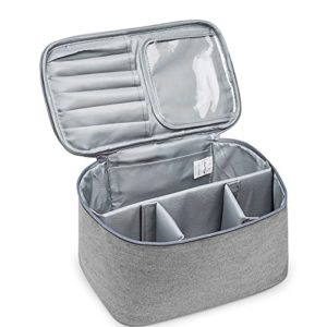 Makeup Case Organizer for Women and Girls (Large, Grey)