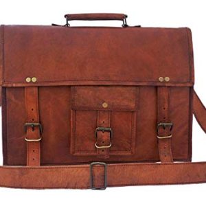 18 inch Genuine Leather Messenger Bag