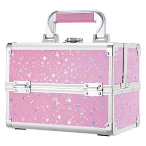 Joligrace Makeup Box Cosmetic Train Case Jewelry Organizer