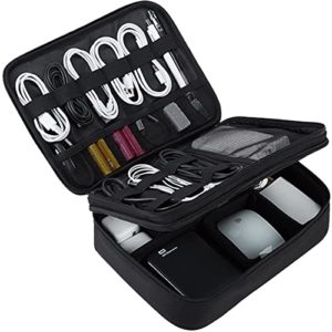 BAGSMART Electronic Organizer,Large Double Layer Cable Bag