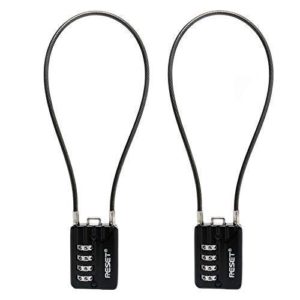 Combination Lock with 12 inches Steel Cable for Luggage