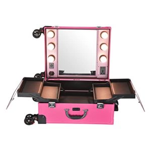 Byootique Hot Pink Tabletop Makeup Train Case