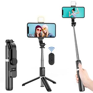 Portable Selfie Stick with Wireless Bluetooth Remote
