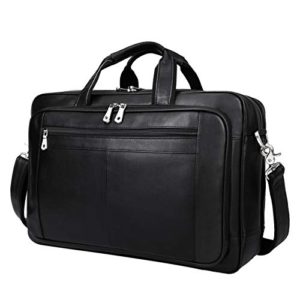 Augus Mens Leather Briefcase Messenger Bag