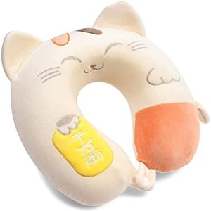 Juvale Kid's Cat Travel Pillow, Memory Foam