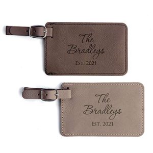 Lifetime Creations Personalized Wedding Luggage Tags Pair