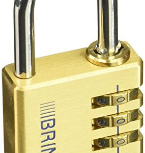 BRINKS 40mm Solid Brass 3-Dial Resettable Lock