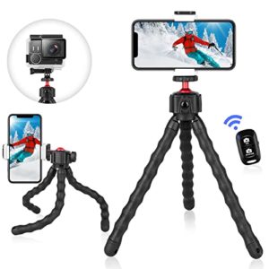 Flexible iPhone Tripod with Bluetooth Remote and Cold Shoe