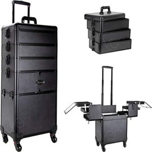 cosmetic makeup artist train case organizer storage