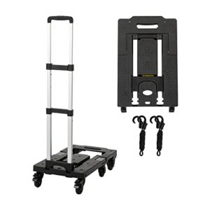 TEXTILOR Folding Hand Truck with 2 Brake Wheels