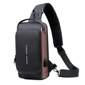 Lightweight Chest Casual Daypack with USB Charger Port