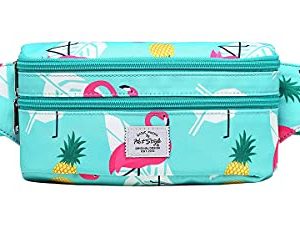 Waist Bag Cute for Women, Flamingo, Mint