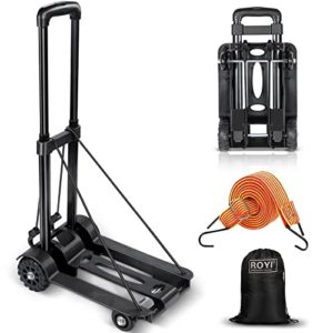 155 lbs Heavy Duty Luggage Cart with Elastic Bungee Rope