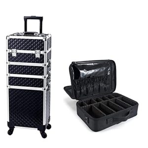 Professional Makeup Organizer Travel Case Set