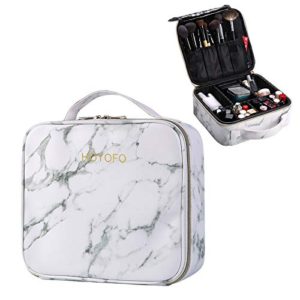 HOYOFO Travel Makeup Case with Adjustable Dividers