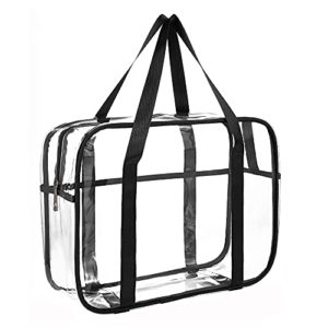 Transparent Tote Bag Thick PVC Zippered Toiletry Carry Pouch