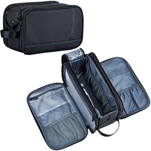 Extra Large Water-resistant Dopp Kit with Double Side Full Open Design