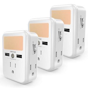 3-Multi Plug Outlet Extender with 2 USB Charging Ports