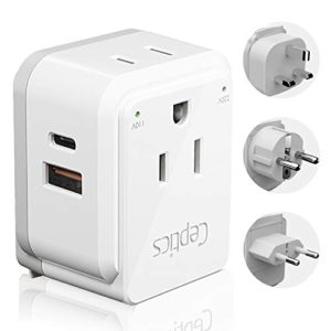 European Plug Travel Adapter Set Germany, France, Italy, UK