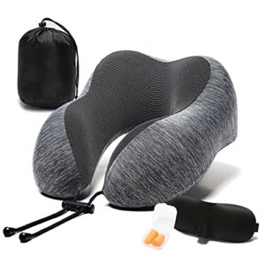 100% Memory Foam Neck Pillow with Comfortable Breathable Cover