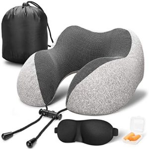 MLVOC Travel Pillow 100% Pure Memory Foam Neck Pillow