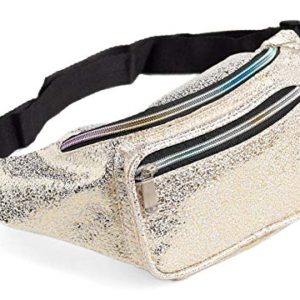 Festival Rave Holographic Gold Gravel Fanny Pack