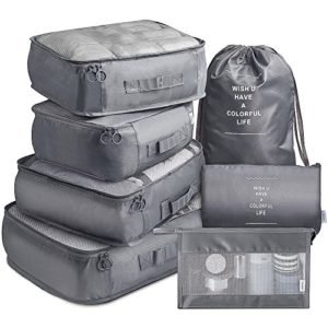 Packing Cubes VAGREEZ 7 Pcs Travel Luggage