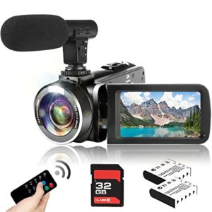 Video Camera Camcorder with Microphone 2.7K