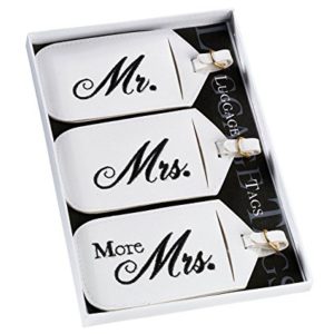 Lillian Rose 3 Mr. Mrs. More Matching Couple Luggage Tags