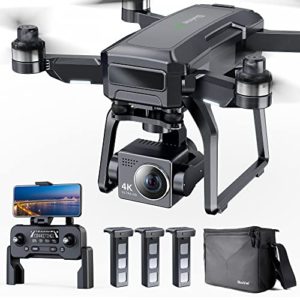 Bwine Camera Drone for adults 4K with 3-Aix Gimbal 3 Batteries