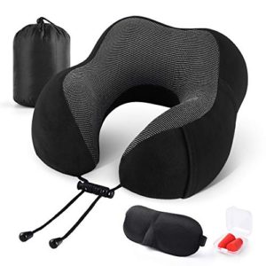 Neck & Head Support Travel Pillow with Storage Bag