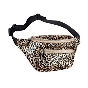 Leather Leopard Fanny Packs Fashionable